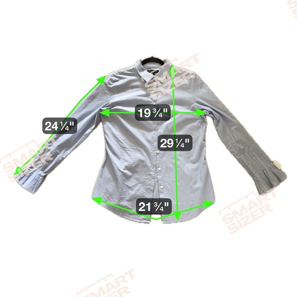 Banana Republic Women’s Button Up Button Down Shirt w/ accordion ruffle wrist - Picture 6 of 6